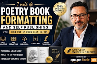 do poetry book formatting and self publishing with free poetry book illustration