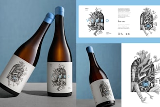 design luxury wine label, beverage label product package, wine label design