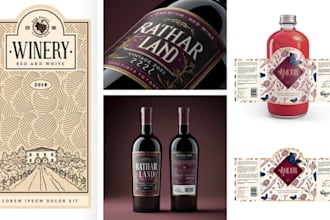 design premium beer label ,wine label, bottle label, product package