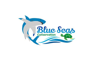 design non profit blue seas conservation logo