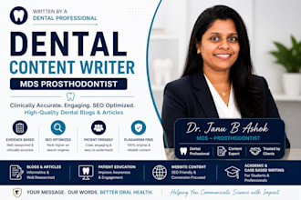 write professional dental content, blogs, and patient education articles