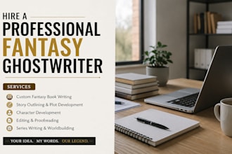 ghostwrite your fantasy ebook, ya novel ebook ghostwriter