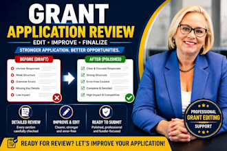 review edit and improve your grant application before submission