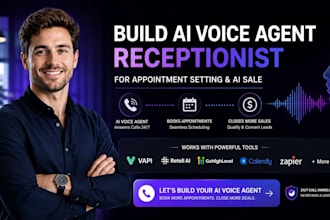 build ai voice agent receptionist  for appointment setting ai sale retell vapi