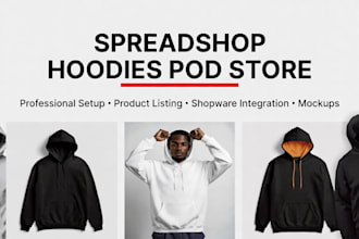 setup spreadshop store pod product listing hoodies shopware integration mockup