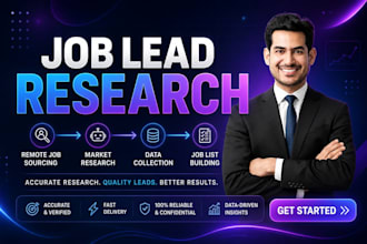 find remote jobs, research job leads, job search assistance
