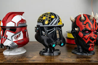 3d print and paint custom cosplay mask, helmet armor or stl model for cosplay