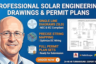 design solar sld, string mapping, and permit plansets