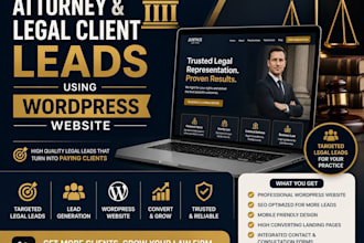 generate attorney and legal client leads using wordpress website