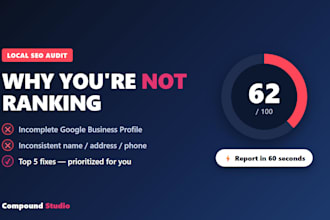 create a local SEO audit report with an action plan to rank your business