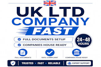 do UK company registration service fast ltd formation with full documents setup