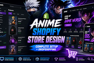 design premium anime streetwear shopify store that converts