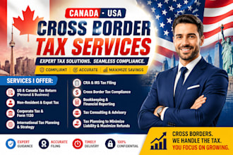 handle US canada cross border tax filing, consultation, and planning
