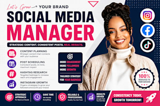 manage your social media content planning, post scheduling, hashtags research
