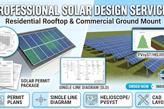 do solar permit package single line diagram and ground mount layout
