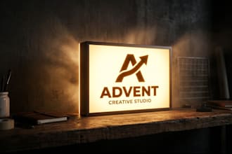 design 3d logo lightbox keychain wall art signage stl file 3d printing