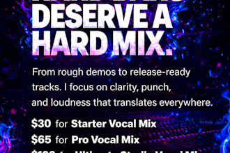 mix your vocals to sound clean, loud and professional