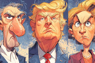 stunning digital political cartoon for political cartoon