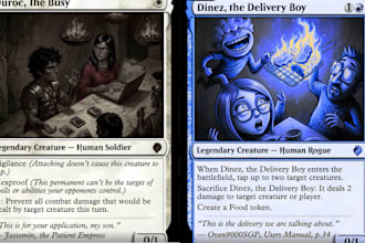 design custom mtg style trading card game fantasy cards for your tcg
