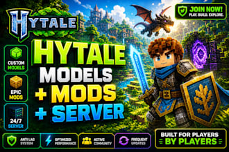 l create custom hytale models mods plugins and server setup