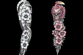 create a tattoo design of tattoo sleeve