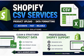 format shopify CSV and upload products professionally