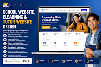 wix school website squarespace elearning or private tutor website