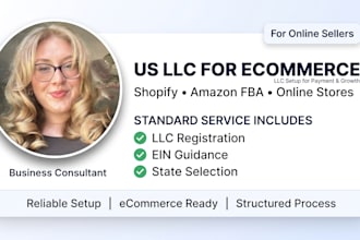 register your US llc for shopify, amazon fba and ecommerce business, ein filing