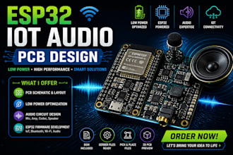 design esp32 based for iot audio pcb, low power embedded system