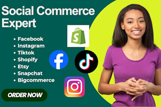 setup your complete social commerce ecosystem across facebook, instagram, tiktok
