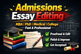 professionally edit personal statement, sop, mba medical, phd application essay