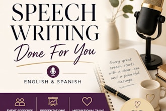 write your speech, presentation or ted style talk
