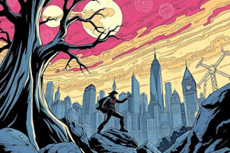 comic book illustration with comic book illustrator