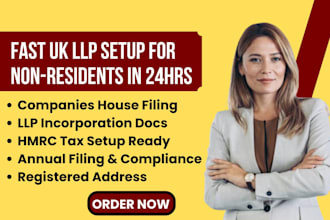 register your UK llp fast with companies house for non UK residents and startups