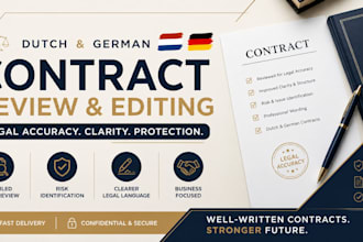review and edit dutch and german contracts for legal accuracy