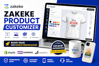 setup zakeke product customizer for shopify, woocommerce, and bigcommerce
