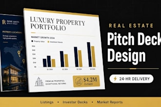 design real estate investor pitch deck property listing presentation design
