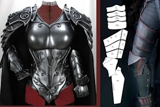 design eva foam cosplay armor, sewing patterns, and 3d cosplay models