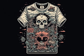 make a typography t shirt design and graphic t shirt design