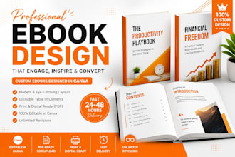 canva ebook, workbook, lead magnet design with clean layout