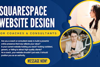 high executive coaching squarespace website design, redesign coaching website