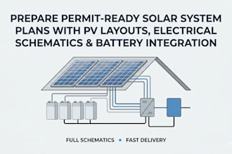prepare permit ready solar system plans with pv layouts electrical schematics