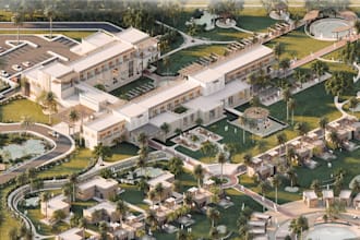 renovate 3d beach landscape planning, eco countryside hotel, rural tourism area