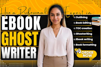be your nonfiction book ghostwriter, self help ebook writer, kindle book writer