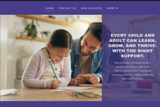 design wix aba therapy website autism aba clinic website aba parent training we