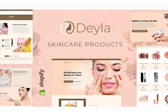 skincare shopify store skincare website beauty shopify store beauty website