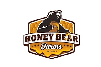 design organic honey bear farms logo