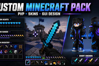 create custom minecraft resource pack item texture pack, pvp pack for java