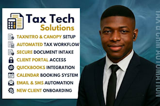 setup tax nitro canopy CRM with tax workflow automation and account setup