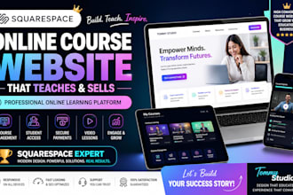 build squarespace website for online courses